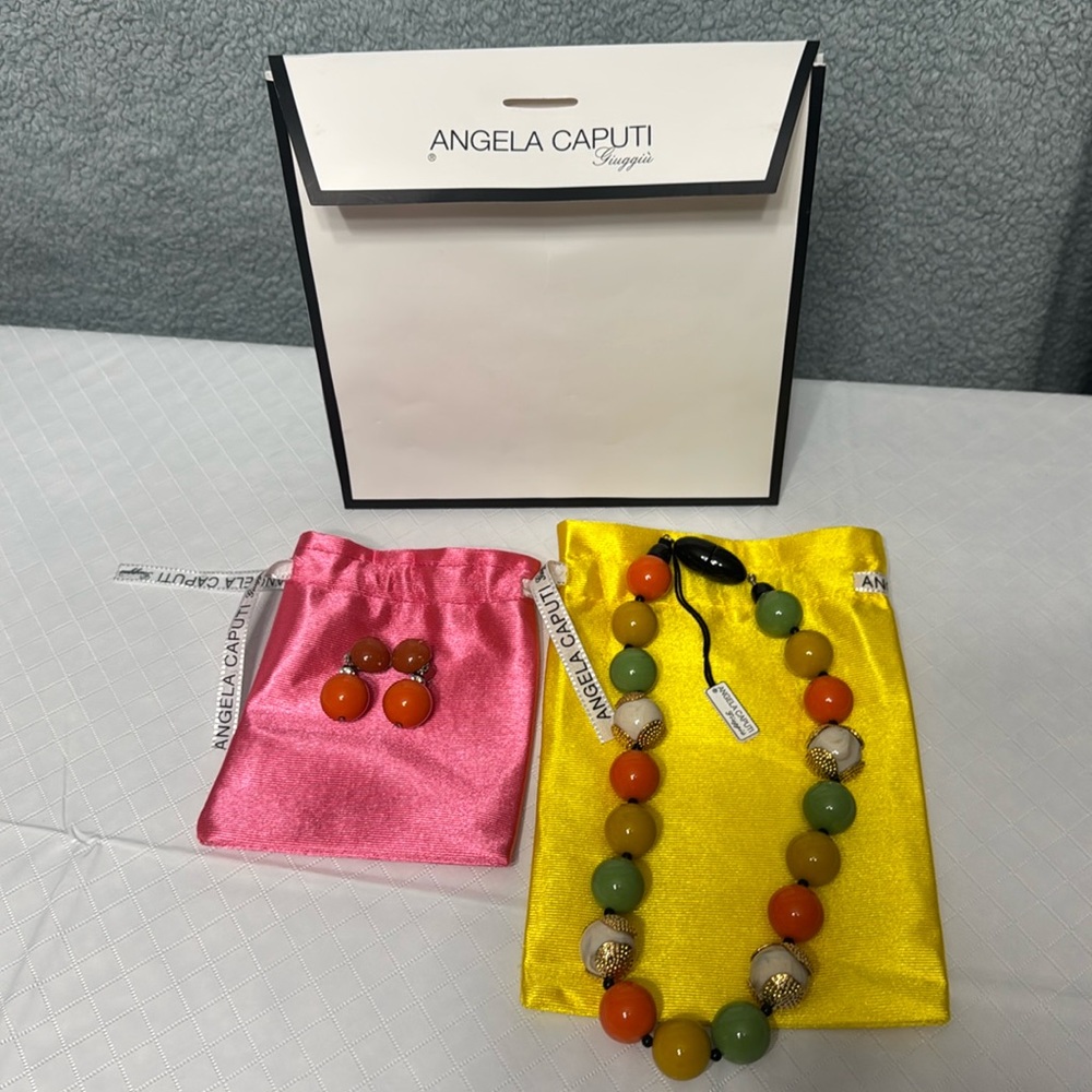 Angela Caputo necklace and earrings